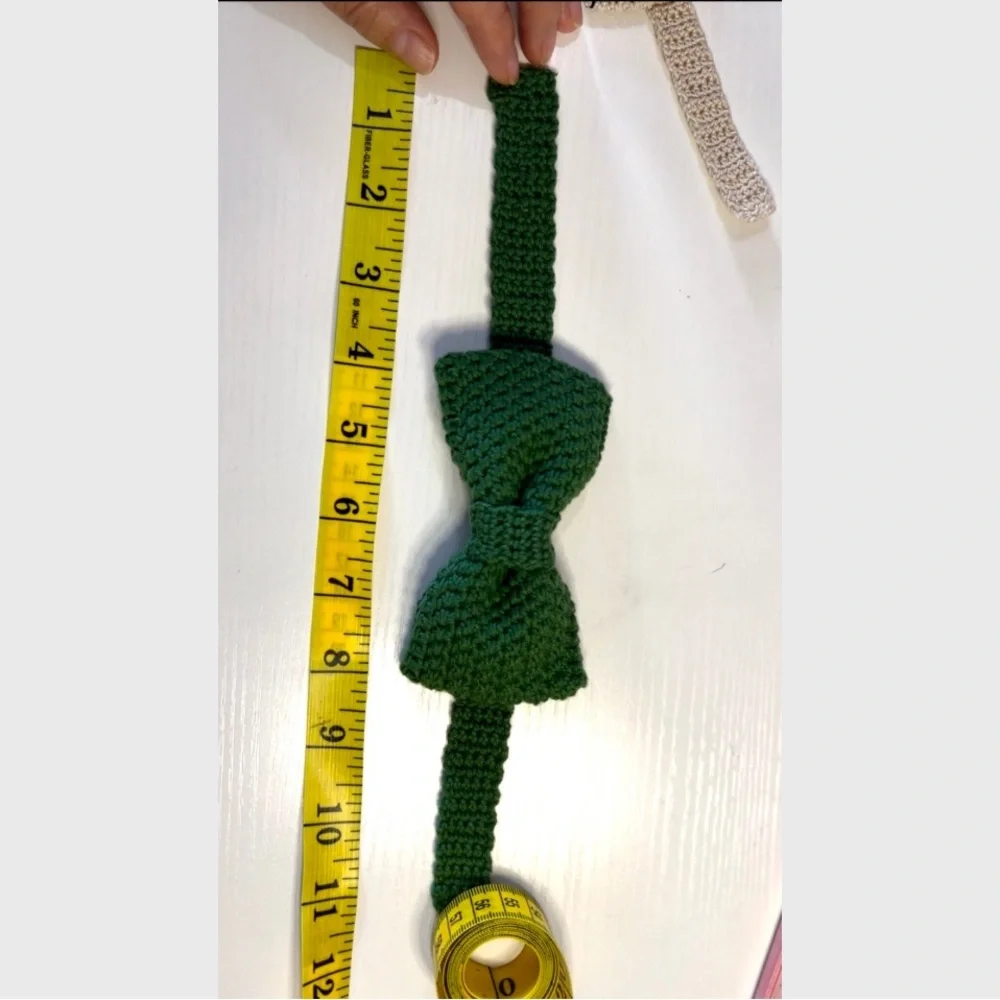 Knitted BowTies - Green, Pink, Cream